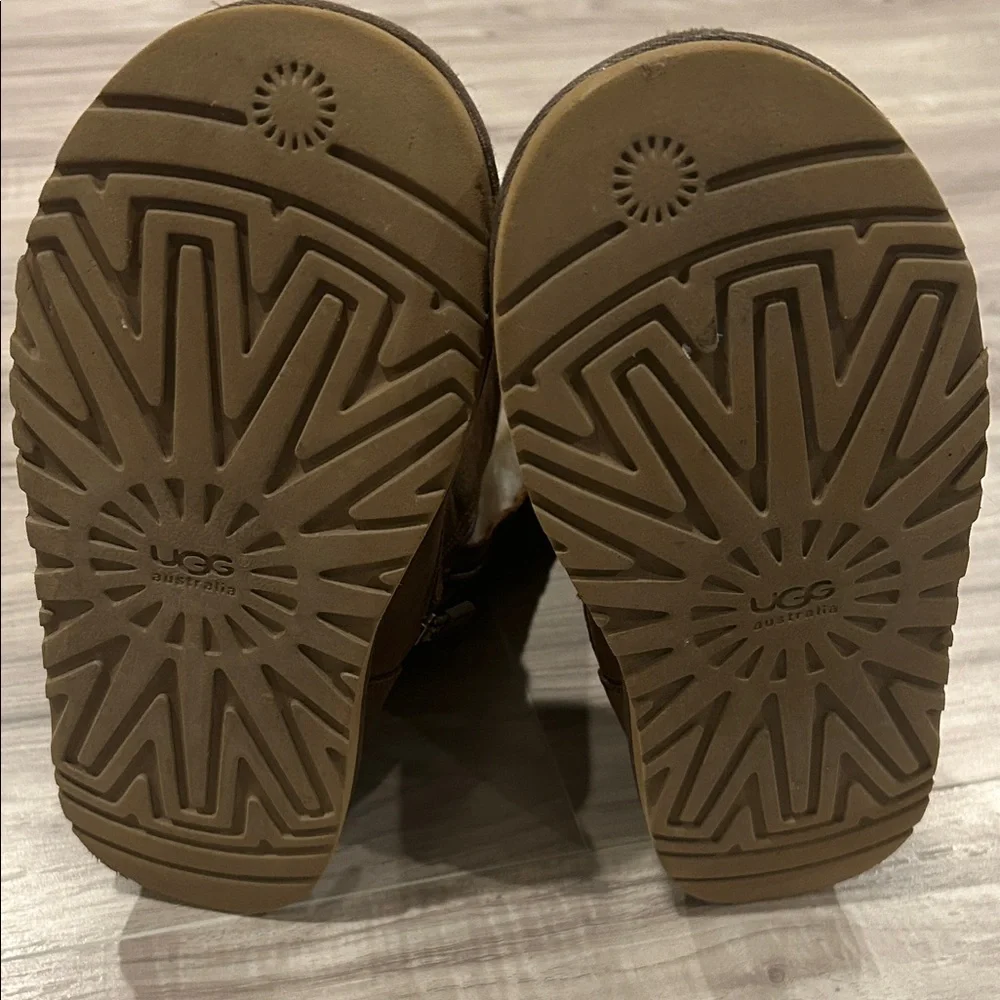 UGG Dark Brown Sheepskin-Lined Winter Boots - Picture 4 of 10